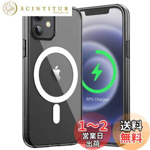 yzJETech iPhone 12/12 Pro }Olbg P[X(6.1C`p) MagSafe CX[dΉ Ռz op[Jo[ h~ obN (ubN)