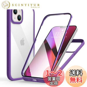 yzMQman iPhone13mini P[X OʃKX+wʃKX 360°Sʕی 100ʃ^b`x ϏՌ KX tg+obNv[g y CX[dΉ O  Jo[ (iphone13mi