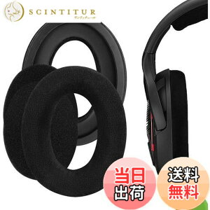 �y���������zGeekria �C���[�p�b�h Comfort �݊��� �p�b�h �[���n�C�U�[ Sennheiser GAME ONE, PC360, PC363D, PC373D �w�b�h�z���ɑΉ� �p�b�h �C���[/�C���[�J�b�v �x���A (�u���b�N)