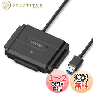 yzUnitek IDE SATA Ή USB3.0 hCuA_v^[ 2.5/3.5C`HDD SSD whCuɑΉ Ro[^ ő18TB 5Gbps 12V/2AdA_v^[t OthCu f[^] 