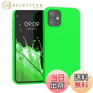 【送料無料】kwmobile スマホケース Apple iPhone 12 mini対応 ケース - 耐衝撃 滑り止め ソフト TPU シリコン - ネオングリーン