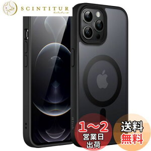 yzJETech iPhone 12 Pro Max 6.7C`p (12ProMax) }Olbg P[X MagSafeɑΉ ̃}bgw ^ ϏՌ Jo[ (ubN)