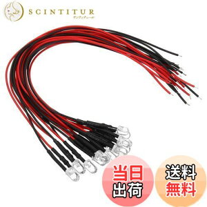 yzPATIKIL 3V - 6V 5mm LED_CI[h 12 zς ~jLEDCg d v RC DIY CWP[^[Ɩp bh