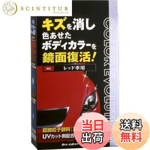 【送料無料】ソフト99(SOFT99) ワックス WAX カラーエボリューション レッド 自動車塗装面のキズ消し、保護及び艶出し用 保護手袋、専用拭き取りクロス2枚、専用スポンジ 00505