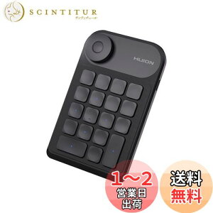 【送料無料】HUION 左手デバイス 片手キーボード bluetooth 5.0 ワイヤレス接続 液タブ ペンタブレット用 動画 画像 編集 クリエイター Keydial mini