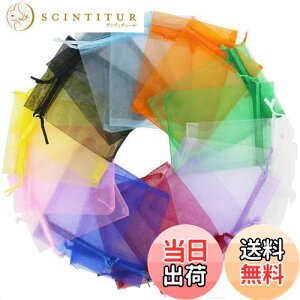 【送料無料】Fushing 100枚 オーガンジー巾着袋、ギフト、小物入れラッピング 10*12cm(10色)