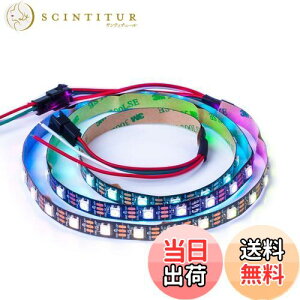 yzBTF-LIGHTING WS2812B LEDe[vCg 5050 SMD RGBIC C[ 1m 60LEDs ʂɃAhXw\ ؒf\ vO}u\ DC5V h[tJ[ F lIsNZ PCB IP30 