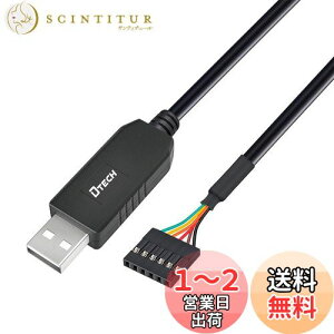 yzDTECH USB TTL VA ϊ P[u 3.3V 1.8m FTDI `bvZbg 6s 2.54mm sb` X RlN^ FT232RL USB UART VA Ro[^[ P[u Windows 10 8 7 Linux Mac