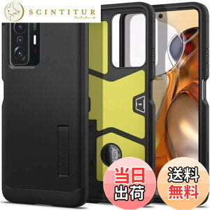 �y���������zSpigen Xiaomi 11T Pro �P�[�X Xiaomi 11T �P�[�X 3�w�\�� �X�^���h�t�� �ČRMIL�K�i�擾 �J�����ی� ���h�~ �Ռ��z�� ���C�����X�[�d�Ή� �^�t�E�A�[�}�[ ACS03863 (�u���b�N)