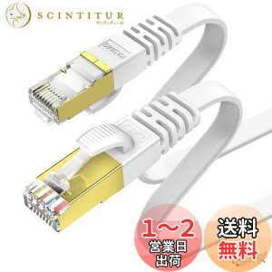 yz10m KASIMO LANP[u CAT7 tbg ^ 10Gbps 600Mhz/s  LlanP[u STP c ܐ܂h~ RJ45 wifiP[u JeS[7 tbgP[u (10m, zCg)