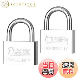 【送料無料】GLOWZEN 南京錠 小型 鍵付き 2個入り ステンレス製 防水 防錆 (シルバーショートスタイル)
