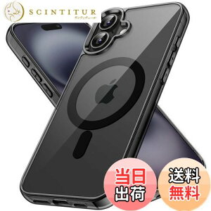 yzJETech iPhone 16 Plus 6.7C`p }Olbg P[X MagSafeΉ Ռz op[Jo[ h~ NAobN (ubN)