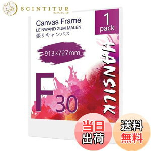 【送料無料】HANSILK キャンバス 張りキャンバス キャンバスボード F30 913mmx727mm 【1枚】油絵 画材 画布 油絵の具 ギャラリー用 油彩・アクリル兼用 化繊綿製 オイル漏れ防止 厚手 中目 子供 初