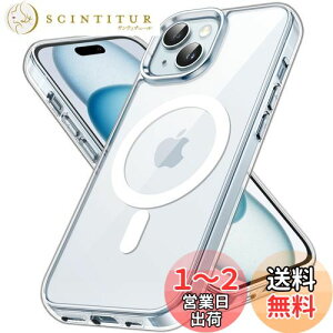 【送料無料】JETech iPhone 15 Plus 6.7インチ用 マグネット ケース MagSafe ワイヤレス充電対応 衝撃吸収 バンパーカバー 傷つけ防止 透明バック (クリア)