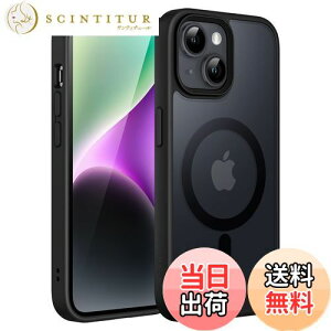 yzJETech iPhone 14 6.1C`p }Olbg P[X MagSafeɑΉ ̃}bgw ^ ϏՌ Jo[ (ubN)