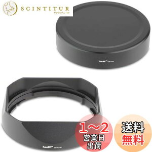 【送料無料】Haoge バヨネットメタルスクエアレンズフードシェード for XF16-50mmF2.8-4.8 R LM WR Fuji Fujinon XF 33mm F1.4 R / XF33mmF1.4 R レンズ,LH-X33B+Cap-X33B