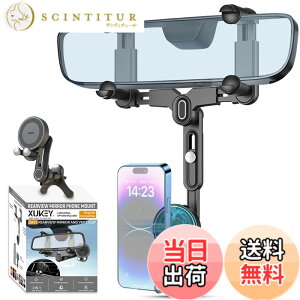 �y���������zXUKEY 2in1 MagSafe�ԍڃX�}�z�z���_�[ �}�O�Q�b�g�� �o�b�N�~���[�N���b�v��&�G�A�x���g�����p �X�}�z�z���_�[ �}�O�l�b�g ���[���~���[�p �ԍڃX�}�z�z���_�[ ���͎��C�� 360�x��