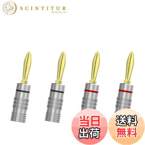 �y���������zFosi Audio �o�i�i�v���O 4�{�Z�b�g/2�y�A �R�l�N�^ ������ �y�˂����ݎ� / 24k �����b�L/�����V�F���z�\���_�[���X �X�s�[�J�[�P�[�u��/�X�s�[�J�[���C���[/�ǃv���[�g�p �F�F�O�b