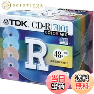 �y���������zTDK CD-R�f�[�^�p700MB 48�{���J���[�~�b�N�X 5mm���P�[�X����20���p�b�N [CD-R80TX20CCS]