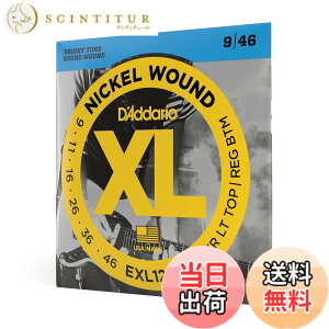 �y���������zD'Addario �_�_���I �G���L�M�^�[�� �j�b�P�� SuperLight Top/Regular Bottom .009-.046 EXL125 �F�F1�Z�b�g�A�T�C�Y�F1�Z�b�g
