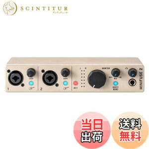 �y���������zArturia �A�[�g���A ���y����\�t�g�t�� �|�[�^�u���E�I�[�f�B�I�C���^�[�t�F�C�X MiniFuse �F�F�V�����p�[�j���A�T�C�Y�FMiniFuse 2