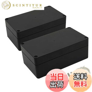 �y���������zLeMotech �v���W�F�N�g�{�b�N�X ABS�v���X�`�b�N�W�����N�V�����{�b�N�X IP65�h���d�C�{�b�N�X ���j�o�[�T���G���N���[�W�� �u���b�N 6.2X 3.5X 2.4�C���`(158x90x60mm) (2�p�b�N) �F�F�u��