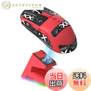 �y���������zMAMBASNAKExATTACK SHARK X6 ���y�ʃQ�[�~���O�}�E�X 49g PAW3395�Z���T�[ ���C�����X �}�E�X 3���[�h�ڑ� 2.4Ghz/Bluetooth/Type-C 6���x��DPI�ؑ� 26000DPI 200���ԘA���g�p�\ �}�O�l�b�gRGB�[�d�X