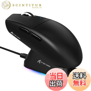 �y���������zMAMBASNAKE x ATTACK SHARK G3PRO �Q�[�~���O�}�E�X ���� ���C�[�d�h�b�N�� RGB �[�d�X�^���h ���C�����X bluetooth �L���Q�[�~���O�}�E�X 3���[�h ���E�Ώ� 59g ��ɐe���� PAW3311 BK52820 25000D