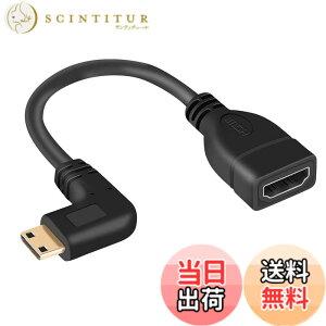 �y���������zCable Factory �y Mini HDMI to HDMI L�^�i �E����90�x�p�x�t���j �z Mini-HDMI �I�X to HDMI ���X �R���o�[�^ �A�_�v�^�P�[�u�� 3D 1080P �𑜓x�Ή� 0.15M/�u���b�N 15cm HDMI F-MiniM �F�FON/OFF 1M�A�T�C