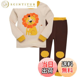 �y���������z[Vaenait Baby] 12����-12�� �L�b�Y �q�� �x�r�[ �����L�����N�^�[ �� ��100% ���[���E�F�A ���� �p�W���} �Q�Ԓ� �㉺�Z�b�g Cotton sleepwear �F�FA00-Lion�A�T�C�Y�F120