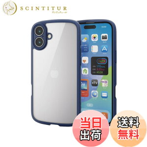 �y���������z�G���R�� iPhone 16 Plus �P�[�X �N���A �ϏՌ� �Ռ��z�� �Ɍ��݌v �n�C�u���b�h ���^ �y�� �X�g���b�v�z�[���t�� �S���G�A�[�N�b�V���� �X�g���b�v�z���_�[�V�[�g�t TOUGH SLIM LITE �F