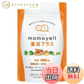 【送料無料】ママエール温活プラス 葉酸 高配合 480μg 妊婦 妊娠 産後 温活 サプリメント 鉄 カルシウム ビタミン10種類 和漢成分 亜鉛 国産野菜22種 配合 1か月分 サイズ：単品