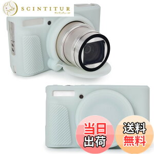 �y���������zRieibi SX740 �J�����P�[�X�ACanon PowerShot SX740/SX730 �J�����p�V���R���P�[�X�ACanon SX730/SX740 HS �f�W�^���J�����ƌ݊����̂���V���R���ی�J�o�[ �F�F�A�C�X�N���[���O���[��