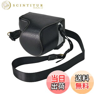 �y���������zRieibi ZV-E10 II �J�����p�S�ʕی�J�o�[ PU���U�[�P�[�X For Sony E10 16-50mm�����Y�Ƀt�B�b�g �o�b�O �V�����_�[�X�g���b�v�t�� �g�ѕ֗� �F�FBlack