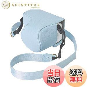 �y���������zRieibi ZV-E10 II �J�����p�S�ʕی�J�o�[ PU���U�[�P�[�X For Sony E10 16-50mm�����Y�Ƀt�B�b�g �o�b�O �V�����_�[�X�g���b�v�t�� �g�ѕ֗� �F�FBlue