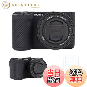 �y���������zRieibi �V���R���ی�P�[�X Sony Alpha ZV-E10 II �J�����P�[�X �X�N���[���v���e�N�^�[2�t�� �y�� ZV-E10II�P�[�X �O���b�v���o���� Sony ZV-E10 II�J�����P�[�X�p �F�F�u���b�N