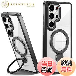 �y���������zTMUJWS Galaxy S25 Ultra �p�P�[�X Magnetic�Ή� �����O�t�� SC-52F SCG32 �P�[�X �N���A �ϏՌ� �ČRMIL�K�i 360°��]�X�^���h �c�����Ή� ���C�����X�[�d�Ή� �M�����N�V�[ s25 �E���g���J�o