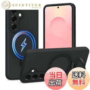 �y���������zTMUJWS Galaxy S25 �p�P�[�XMagnetic�Ή� �X�^���h�@�\ �}�O�l�b�g���� �B���X�^���h �t�̃V���R�[���J�o�[ �T���X�� �M�����N�V�[ s25�p�P�[�X �n�[�h �ϏՌ� �Ռ��z�� �����Y�ی� ��