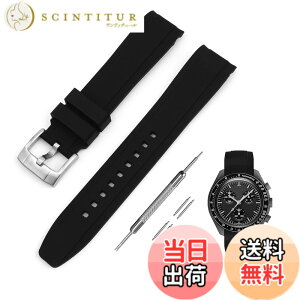 �y���������z[Jumpsunfun] 20mm ���v�o���h for Omega X Swatch Speedmaster MoonSwatch �I���K�ƃX�E�H�b�` �X�s�[�h�}�X�^�[ ���[���X�E�H�b�`�p �V���R���x���g �F�F�u���b�N