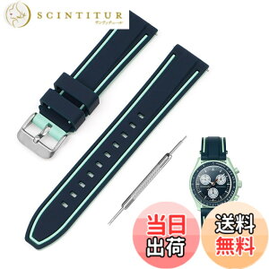 �y���������z[Jumpsunfun] 20mm ���v�o���h for SwatchxOMEGA Speedmaster MoonSwatch �X�E�H�b�`�ƃI���K�p�V���R�����v�x���g Quick Release �����H��t�� �F�F�O���[���E�u���[���C��