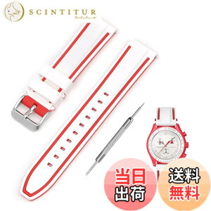 �y���������z[Jumpsunfun] 20mm ���v�o���h for SwatchxOMEGA Speedmaster MoonSwatch �X�E�H�b�`�ƃI���K�p�V���R�����v�x���g Quick Release �����H��t�� �F�F�z���C�g�E���b�h���C��