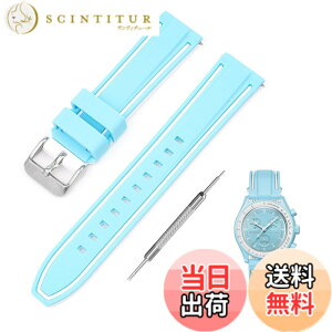 �y���������z[Jumpsunfun] 20mm ���v�o���h for SwatchxOMEGA Speedmaster MoonSwatch �X�E�H�b�`�ƃI���K�p�V���R�����v�x���g Quick Release �����H��t�� �F�F���C�g�u���[�E�z���C�g���C��