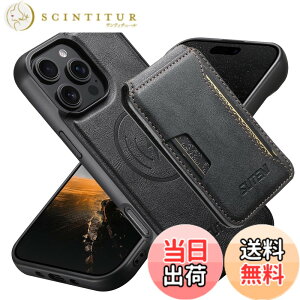 �y���������zJCGOOD iPhone 17/17Pro/17ProMax/17Air �P�[�X MagSafe ���C�����X�[�d �Ή� �w�ʃJ�[�h�P�[�X�t�� ������ �}�O�Z�[�t�Ή� �J�[�h���[ ���߉\�ȃX�^���h�@�\ ���O���\ ���C�z���J�o�[