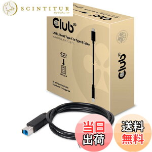 �y���������zClub 3D USB Gen2 Type C 10Gbps Cable �T�C�Y�F1m USB Type C to Type B