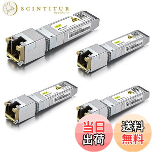 �y���������z10Gtek 10GBase-T SFP+���W���[��, 10G-T, 10G�J�b�p�[, RJ-45 SFP+ CAT.6a, �ő�30m, ���g�����V�[�o �F�Fx4�A�T�C�Y�F4����