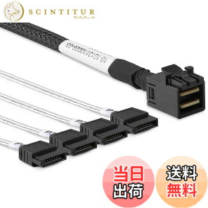 �y���������z���� Mini SAS �F�FSFF-8643 to 4x SATA(11#:�X�g���[�g)�A�T�C�Y�F1m