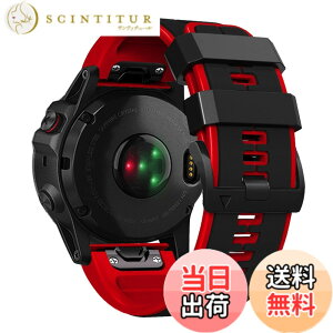 �y���������z[XYTYJQ] for GARMIN (�K�[�~��) Fenix 7X 6X 5X 5 6 �c�[�g���J���[�̃V���R���X�g���b�v Garmin���v�X�g���b�v22mm 26mm�� �X�|�[�e�B�Ȗh���X�g���b�v �F�F�u���b�N/���b�h�A�T�C�Y�F26mm