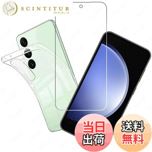 �y���������zhouge �y �P�[�X + 1�� �K���X�t�B���� �z Galaxy S23 FE SCG24 �p�� �P�[�X �J�o�[ �N���A �\�t�g �o���p�[ �V�F�� �X�}�z�P�[�X + SCG24 �p�� �t�B���� �ی�t�B���� �t�� ���� �K���X �d