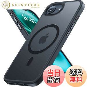 �y���������zMiracase iPhone13/14/15 �P�[�X�yMagsafe�Ή��E�ČR�K�i�z�ϏՌ��A���h�~�A���΂ݖh�~�A�����Ĕ��ɗD�����f�U�C���A�����{�^���A�}�b�g�A�t���X�g �F�F�u���b�N�A�T�C�Y�FiPhone16e 6.1
