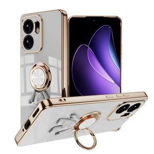 �y���������zLuFiYa �P�[�X �����O�t�� �J�o�[ TPU�f�� �X�^���h�@ �X�}�z�P�[�X �y�� �ϏՌ� ���� �C�菝�h�~ �����h�~ �ԍڃz���_�[ 360°��] �P�[�X �F�F�z���C�g�A�T�C�Y�FOPPO Reno 13A 5G